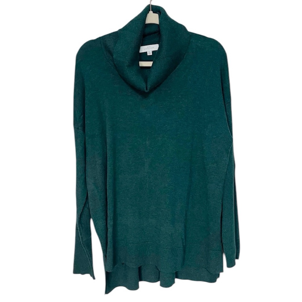 New Directions Lightweight Cowl Neck Sweater Green